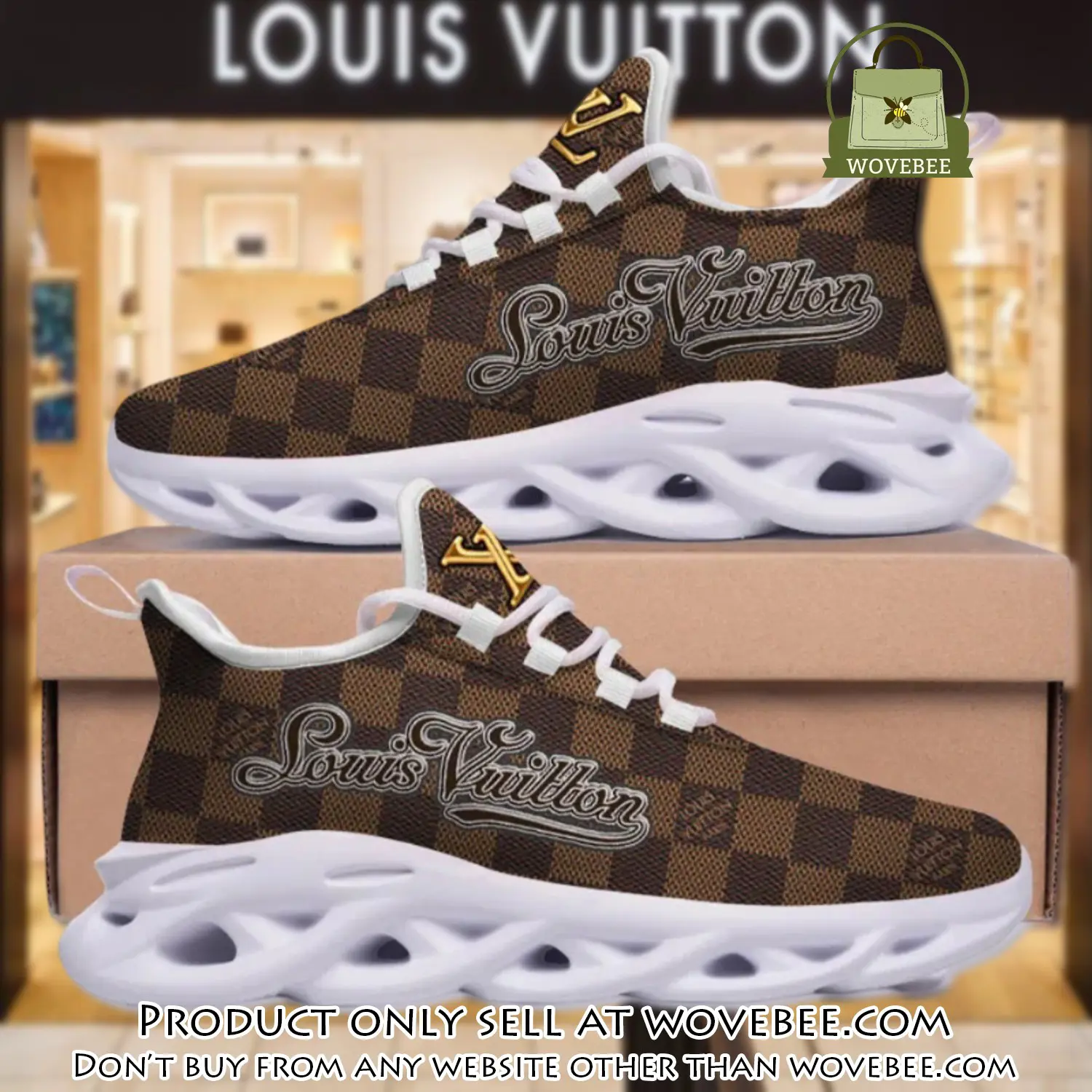 Louis vuitton brown pattern max soul shoes luxury brand gifts for men women wvb5913500